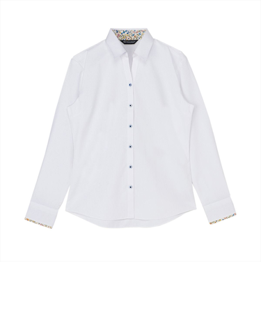 【透け防止】 スキッパー 長袖 形態安定 レディースシャツ