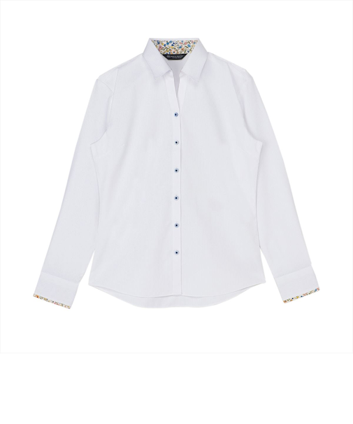 【透け防止】 スキッパー 長袖 形態安定 レディースシャツ