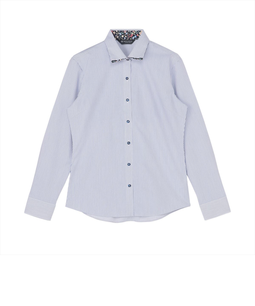 【透け防止】 ワイド 長袖 形態安定 レディースシャツ