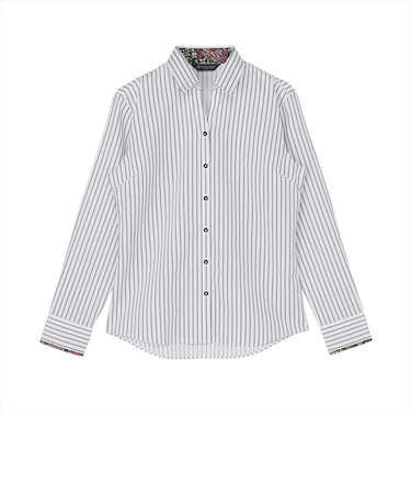 【透け防止】 スキッパー 長袖 形態安定 レディースシャツ