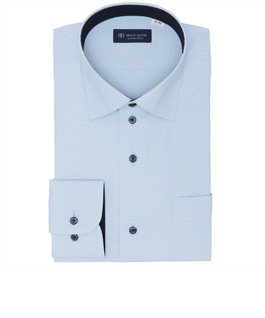 【透け防止】 ワイド 長袖 形態安定 ワイシャツ