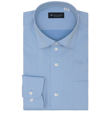 【透け防止】 ワイド 長袖 形態安定 ワイシャツ