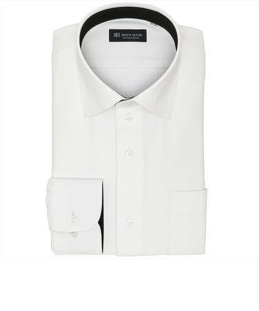 【ストレッチ】 ワイド 長袖 形態安定 ニットシャツ