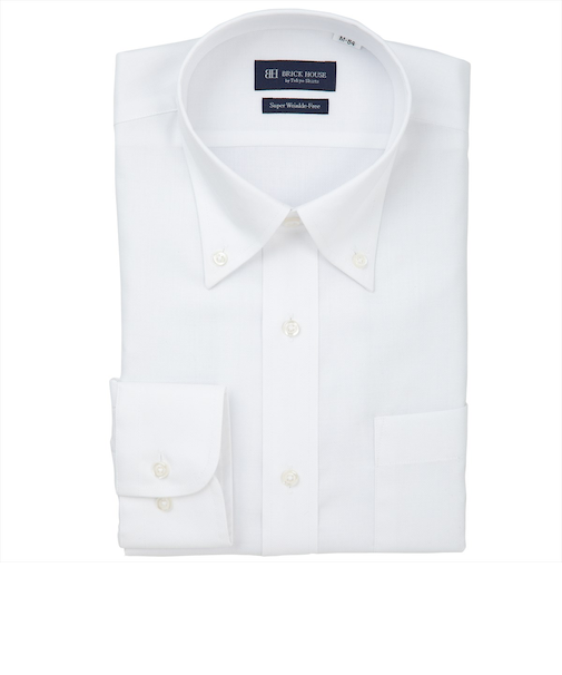 【超形態安定】 ボタンダウン 長袖 形態安定 ワイシャツ