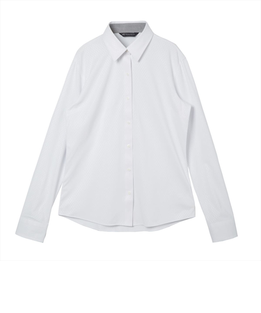 【ストレッチ】 レギュラー 長袖 形態安定 レディースニットシャツ