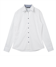 【透け防止】 スキッパー 長袖 形態安定 レディースシャツ