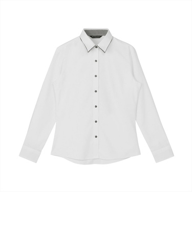 【透け防止】 レギュラー 長袖 形態安定 レディースシャツ