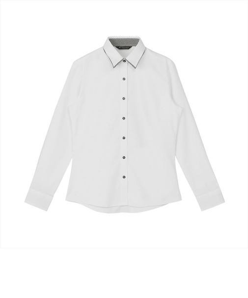 【透け防止】 レギュラー 長袖 形態安定 レディースシャツ