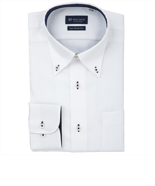 【超形態安定・大きいサイズ】 ボタンダウン 長袖 形態安定 ワイシャツ