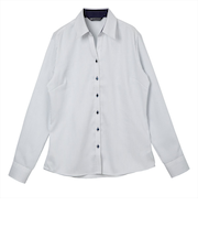 【超形態安定】 スキッパー 長袖 形態安定 綿100% レディースシャツ