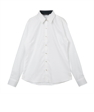 【超形態安定】 レギュラー 長袖 形態安定 綿100% レディースシャツ