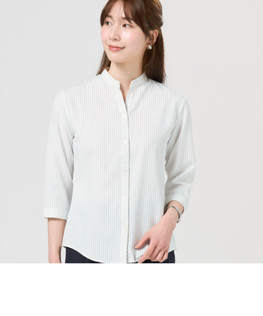 【COFREX】 スキッパー 七分袖 レディースデザインシャツ