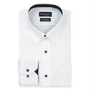 【超形態安定】 スナップダウン 長袖 形態安定 綿100% ワイシャツ