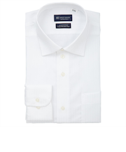 【超形態安定】 ワイド 長袖 形態安定 綿100% ワイシャツ