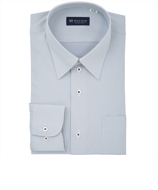 【ストレッチ】 レギュラー 長袖 形態安定 ニットシャツ