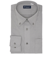 【ストレッチ】 ボタンダウン 長袖 形態安定 ニットシャツ