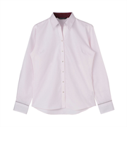 【透け防止】 スキッパー 長袖 形態安定 レディースシャツ