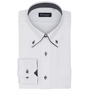 【ストレッチ】 ボタンダウン 長袖 形態安定 ニットシャツ