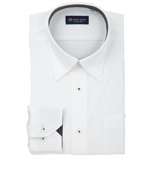 【ストレッチ】 スナップダウン 長袖 形態安定 ニットシャツ