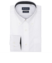 【超形態安定】 ボタンダウン 長袖 形態安定 綿100% ワイシャツ