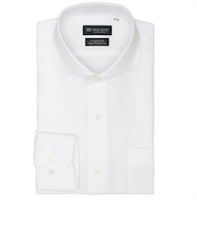 【超形態安定】 ホリゾンタルワイド 長袖 形態安定 綿100% ワイシャツ