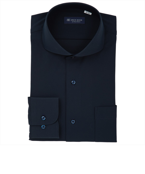 【ストレッチ】 ホリゾンタルワイド 長袖 形態安定 ニットシャツ