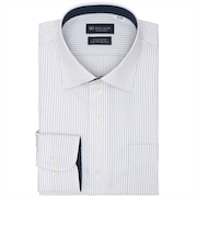 【超形態安定】 ワイド 長袖 形態安定 綿100% ワイシャツ