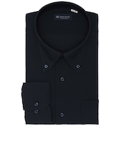 【ストレッチ・大きいサイズ】 ボタンダウン 長袖 形態安定 ニットシャツ