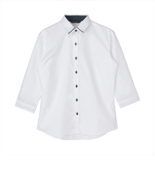 【透け防止】 レギュラー 七分袖 形態安定 レディースシャツ