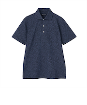 ポロシャツ 小花柄プリント 半袖 メンズ