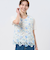 花柄レースプルオーバー 半袖 レディース