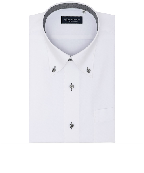 【透け防止】 ボタンダウン 半袖 形態安定 ワイシャツ