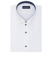 【透け防止】 ワイド 半袖 形態安定 ワイシャツ