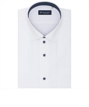 【透け防止】 ワイド 半袖 形態安定 ワイシャツ