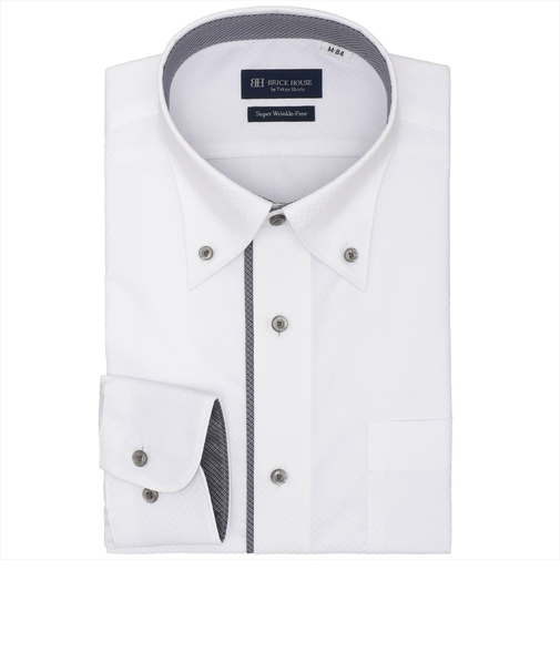 【超形態安定】 ボタンダウン 長袖 形態安定 ワイシャツ