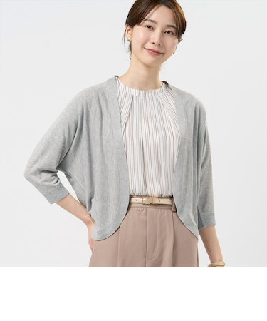 ニット さらさら ドルマンカーディガン レディース