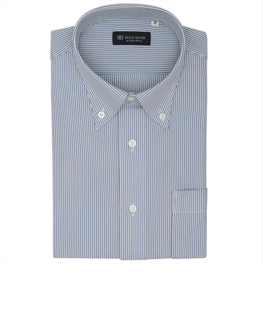 【ストレッチ】 ボタンダウン 半袖 形態安定 ニットシャツ