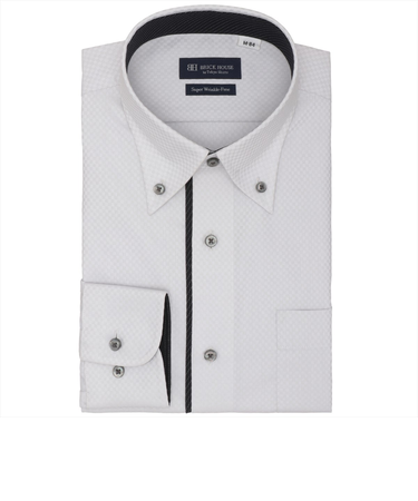 【超形態安定】 ボタンダウン 長袖 形態安定 ワイシャツ