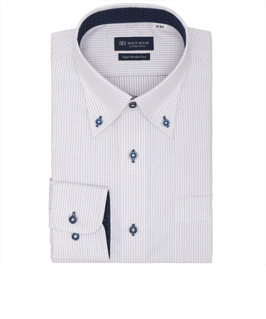 【超形態安定】 ボタンダウン 長袖 形態安定 ワイシャツ