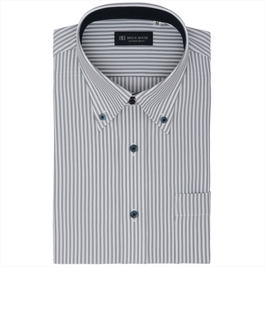 【ストレッチ】 ボットーニ 半袖 形態安定 ニットシャツ