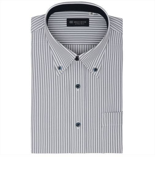 【ストレッチ】 ボットーニ 半袖 形態安定 ニットシャツ