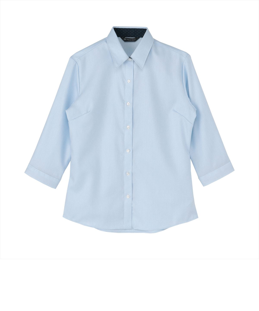 【超形態安定】 レギュラー 七分袖 形態安定 綿100% レディースシャツ