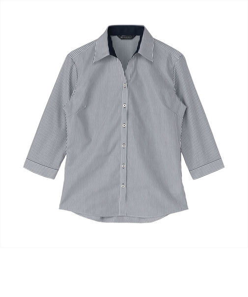 【超形態安定】 スキッパー 七分袖 形態安定 綿100% レディースシャツ