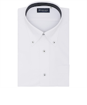 【ストレッチ】 ボタンダウン 半袖 形態安定 ニットシャツ