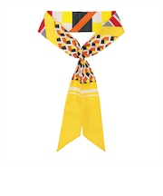 スカーフ リング付き プリント レディース