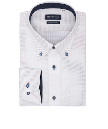 【超形態安定・大きいサイズ】 ボタンダウン 長袖 形態安定 ワイシャツ