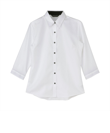 【超形態安定】 レギュラー 七分袖 形態安定 綿100% レディースシャツ