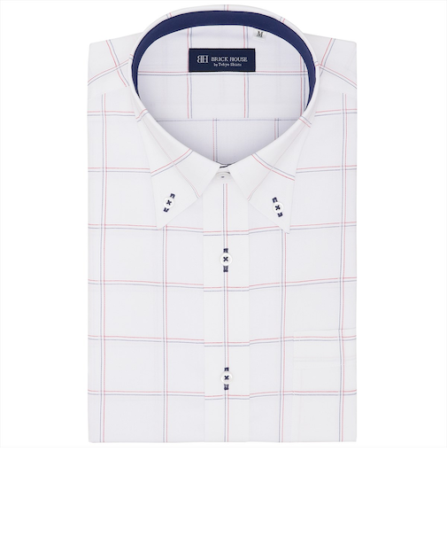 【吸水速乾】 ボタンダウン 半袖 形態安定 ワイシャツ