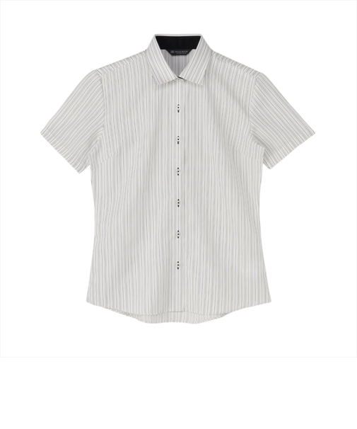 【吸水速乾】 ワイド 半袖 形態安定 レディースシャツ