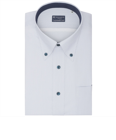 【Layered Cool】 ボタンダウン 半袖 形態安定 ワイシャツ